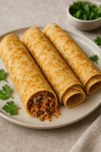 Panquecas Saudáveis Recheadas com Carne Moída e Cenoura: leveza e sabor no prato