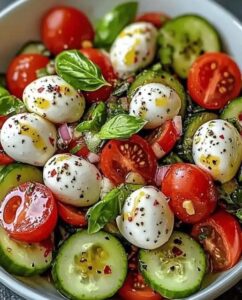 Você nunca mais vai ver salada do mesmo jeito depois dessa Caprese irresistível e refrescante