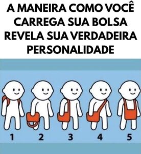 A forma como você carrega a sua bolsa revela a sua personalidade.