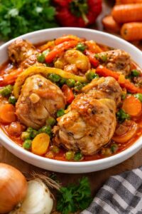Frango à Jardineira com Legumes e Molho: A Receita Caseira Que Fica Melhor Que Almoço de Domingo