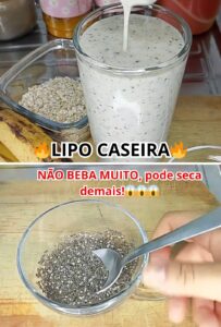 Essa “Lipo Caseira” de Banana, Chia e Aveia Está Dominando o Café da Manhã (Pronta em 3 Minutos e Viciante de Tão Cremosa)