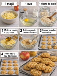 Biscoito de Maçã com Aveia: Receita Saudável Sem Farinha e Fácil