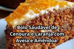 Bolo Saudável de Cenoura e Laranja com Aveia e Amêndoa simplesmente Viciante