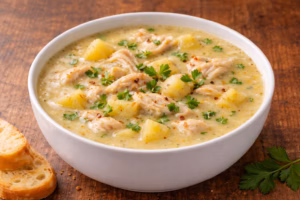 Caldo de Frango com Batata Bem Cremoso e Fácil de Fazer