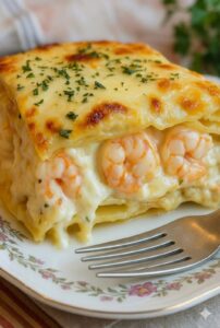 Lasanha de Camarão com Molho Branco e Queijo: A Receita Irresistível Que Vai Deixar Todo Mundo Pedindo Mais!”