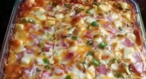 Torta Cremosa de Presunto e Queijo