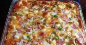 Batata de Forno com Presunto e Queijo