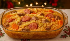 Arroz com Carne de Vaca e Couve Lombarda: A Receita Caseira e Fácil Que Vai Conquistar Sua Família no Almoço de Domingo!