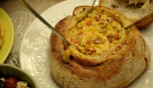 Pão recheado com farinheira, chouriço, cogumelos e queijo (fica uma perdição) – Sabores Portugueses