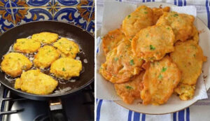 Pataniscas de Bacalhau (douradinhas por fora e fofinhas e deliciosas por dentro)