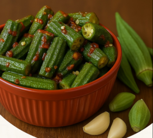 Quiabo Assado com Alho e Pimenta: sabor crocante e irresistível