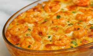 Strogonoff de Camarão no Forno Gratinado: Super Cremoso