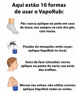 Você está usando do jeito errado. Veja a forma correta de usar o VapoRub