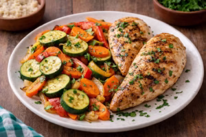 Frango Grelhado com Legumes Leve e Saudável