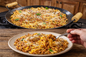 Macarronada no Disco de Arado que Desaparece da Mesa em Minutos – Faço Sempre pra Reunir a Família e Todo Mundo Pede Mais!