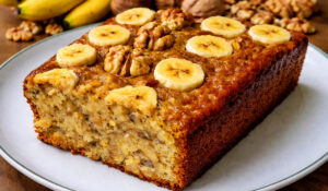 Bolo de Aveia Banana Maçã e Nozes (bolo perfeito e delicioso)