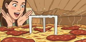 O verdadeiro motivo de existir uma “mesinha” de plástico no meio da sua pizza e o desastre que aconteceria sem ela