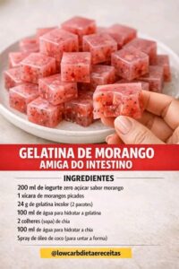 Gelatina de Morango Amiga do Intestino: Receita Leve e Funcional