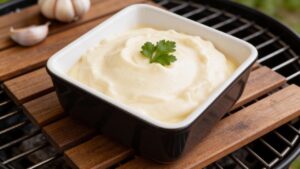 Molho de Alho Cremoso, aromático e impossível de usar só uma colherada