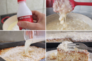 Bolo Gelado de Coco com Recheio de Leite Condensado: Tão Molhadinho, Cremoso e Cheio de Coco que Derrete na Boca!