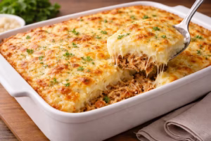 Escondidinho de Frango com Purê de Batata Fácil