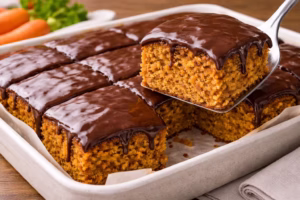 Bolo de Cenoura Integral com Cobertura de Cacau Fácil