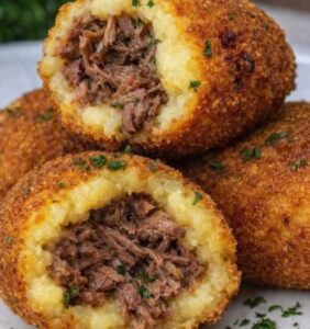 Bolinho de Carne com Mandioca