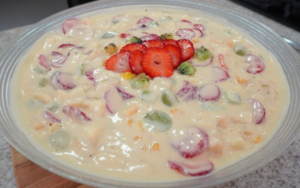 Salada de Frutas com Creme irresistível