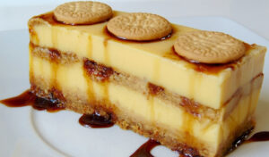 Bolo de bolacha e pudim flan (vai ser o sucesso desta Páscoa)