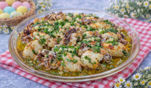 Choquinhos fritos com molho verde (que perdição)