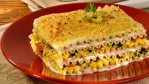 Lasanha ao creme de mandioquinha