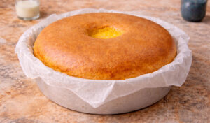 Pão de ló mal cozido (só precisa de 15 minutos no forno)