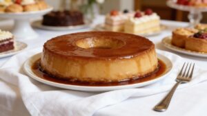 Na primeira colherada o pudim de leite tradicional já conquista