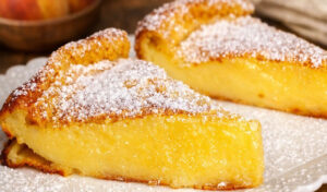 Só precisa de 5 minutos para preparar esta deliciosa queijada de laranja