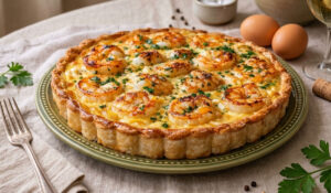 Quiche de Camarão fácil de preparar (e muito mais fácil de comer)
