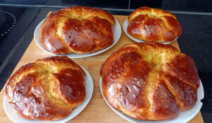 Regueifa doce da Páscoa (fica mesmo fofinha e muito saborosa)