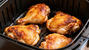 Temperado com maionese, o frango assa rápido e fica cheio de sabor