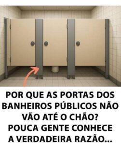 Por que as portas dos banheiros públicos não tocam no chão? Poucos sabem o motivo!