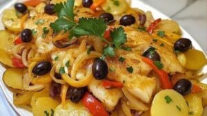 Bacalhau à Portuguesa com Cebolada que Fica SUCULENTO, PERFUMADO e com Sabor de Restaurante Tradicional
