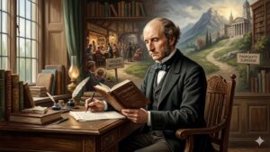 John Stuart Mill, filósofo: “Aqueles que buscam a felicidade diretamente nunca a encontram; ela aparece como efeito colateral de viver por algo maior do que o próprio prazer.”