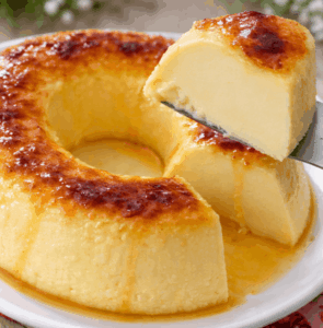 Pudim Brûlée Cremoso, com uma casquinha sequinha por cima é de comer pedindo mais