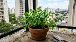 Tempero refrescante é um dos mais simples de cultivar na varanda: sobrevive a ventos fortes, mas não deve ser colocado ao lado desta outra erva famosa