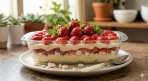 Com preparo simples e visual incrível, o merengue de morango vira a estrela das sobremesas