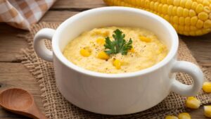 Creme de milho com sabor de comida caseira de verdade