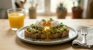 Sanduíche de abacate com ovo pochê de dar água na boca a opção perfeita para um café da manhã leve e sofisticado