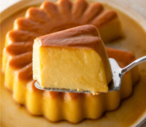 Pudim Mandarim com bolacha Maria e amêndoa que não precisa de ir ao forno