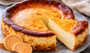 Tarte queijada de bolacha Maria (tão fácil de fazer e tão boa)