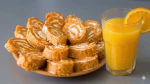 Rocambole de omelete de cenoura e cream cheese de dar água na boca a opção perfeita para um jantar leve e diferente